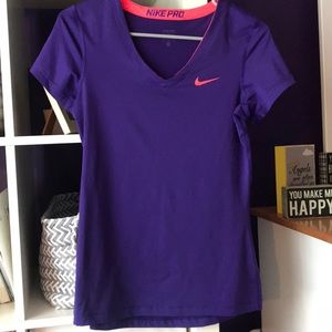 Nike Pro purple shirt